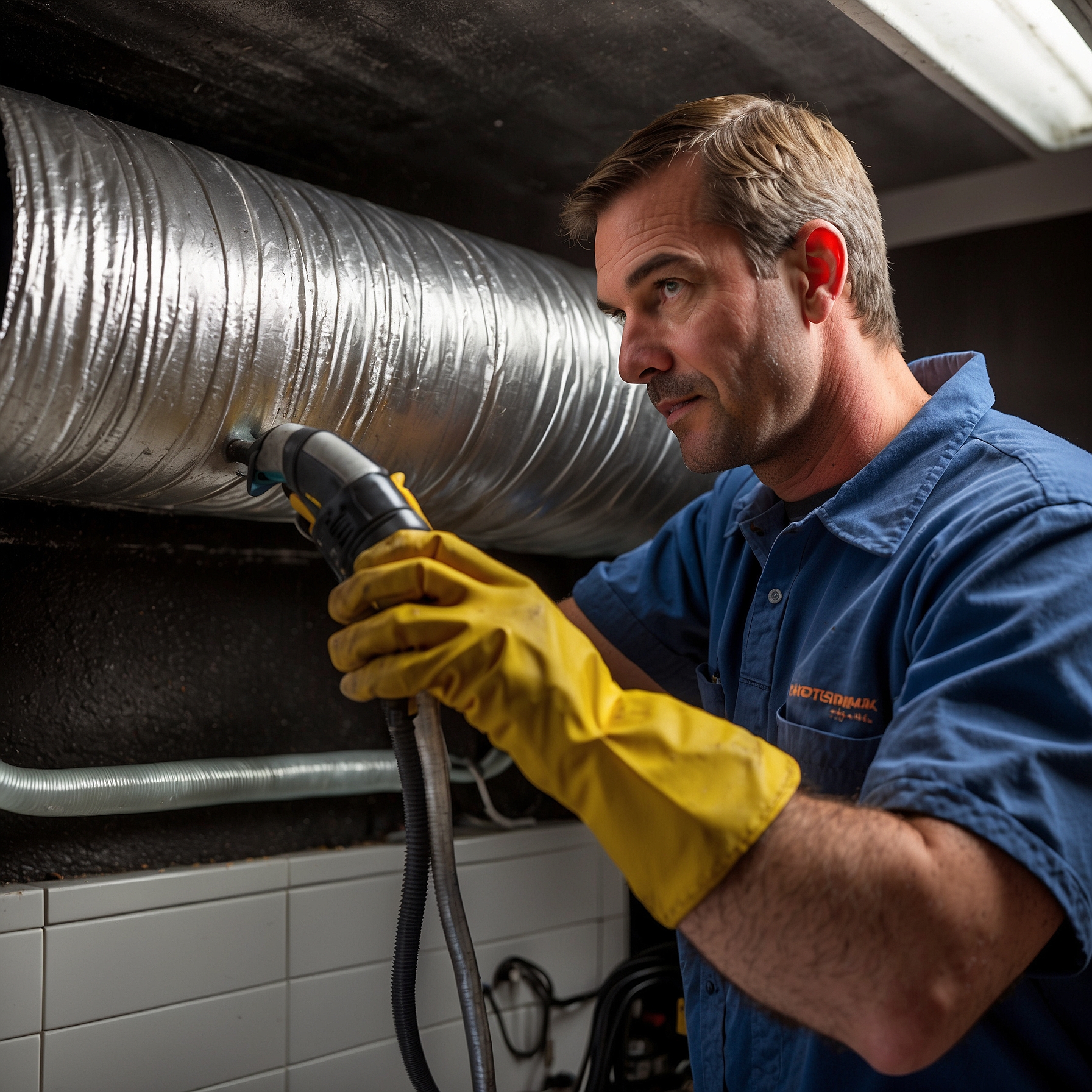 Duct Cleaning working